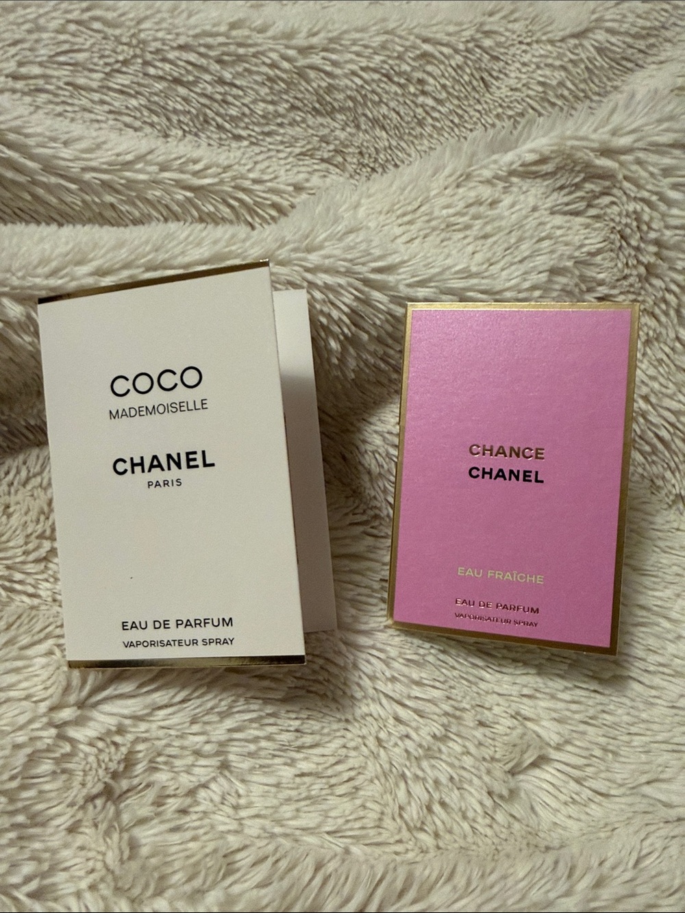 CHANEL Samples Coco Mademoiselle & Chance Eau Fraiche 1.5ml
